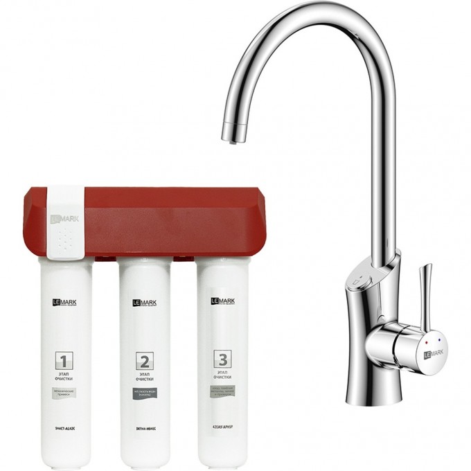 Комплект LEMARK смеситель LM3072C для кухни + Фильтр для очистки жесткой воды OPTIMA LM3072C086 Комплект LEMARK смеситель LM3072C для кухни + Фильтр для очистки жесткой воды OPTIMA LM3072C086