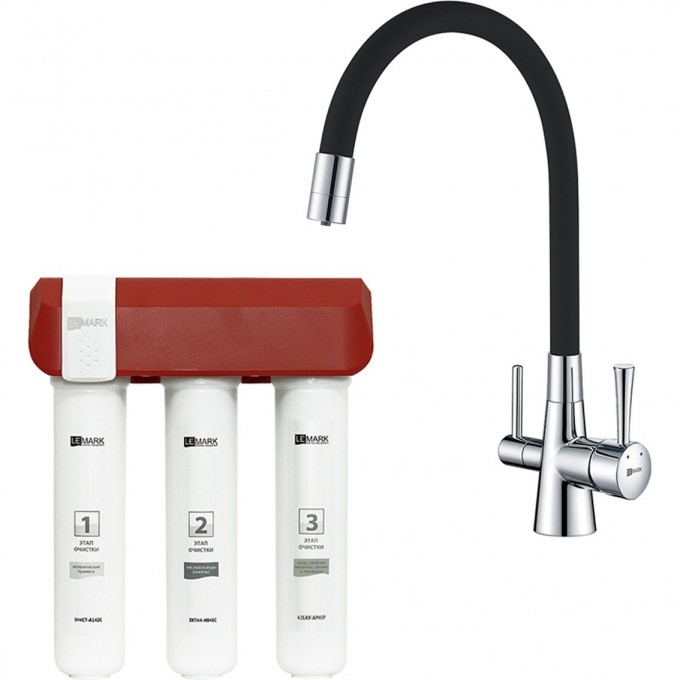 Комплект LEMARK смеситель LM3075C для кухни с гибким изливом + Фильтр для очистки жесткой воды OPTIMA LM3075C086 Комплект LEMARK смеситель LM3075C для кухни с гибким изливом + Фильтр для очистки жесткой воды OPTIMA LM3075C086
