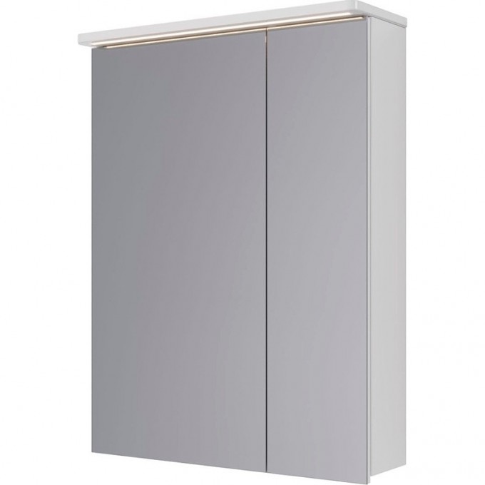 Шкаф зеркальный LEMARK ZENON 60х80 см 2-х дверный с козырьком-подсветкой, с розеткой, белый глянец LM60ZS-Z Шкаф зеркальный LEMARK ZENON 60х80 см 2-х дверный с козырьком-подсветкой, с розеткой, белый глянец LM60ZS-Z